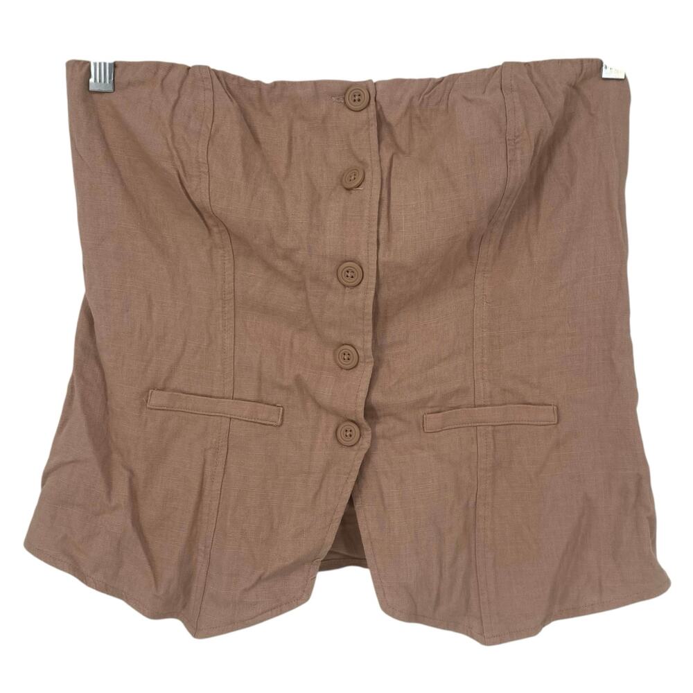 NEW WILD FABLE Strapless Button Down Bustier